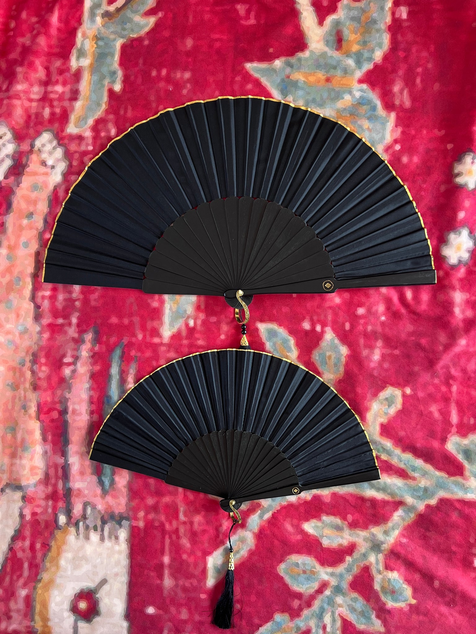 Handmade Silk Hand Fan Large