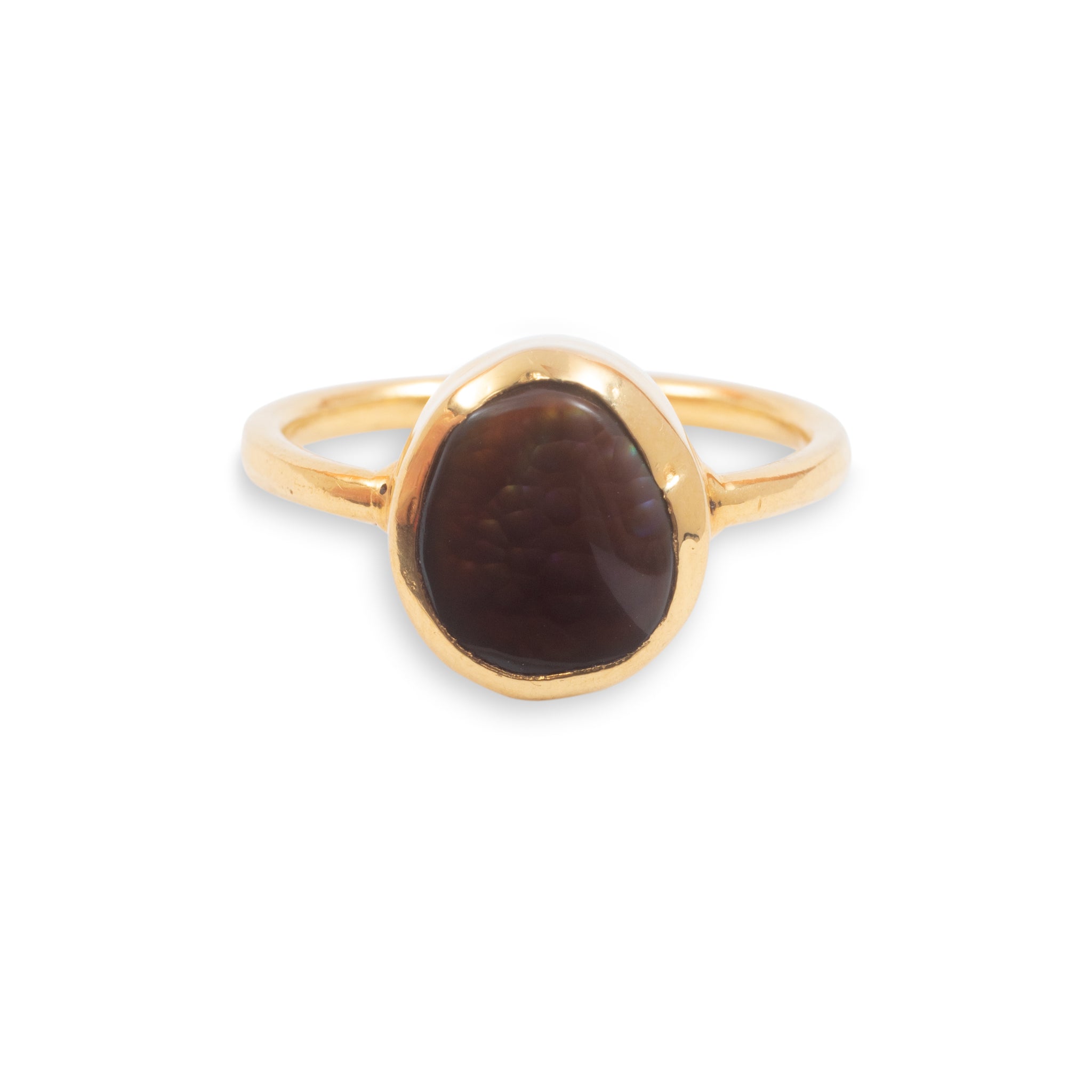 20k gold Mexican Fire Agate Ring