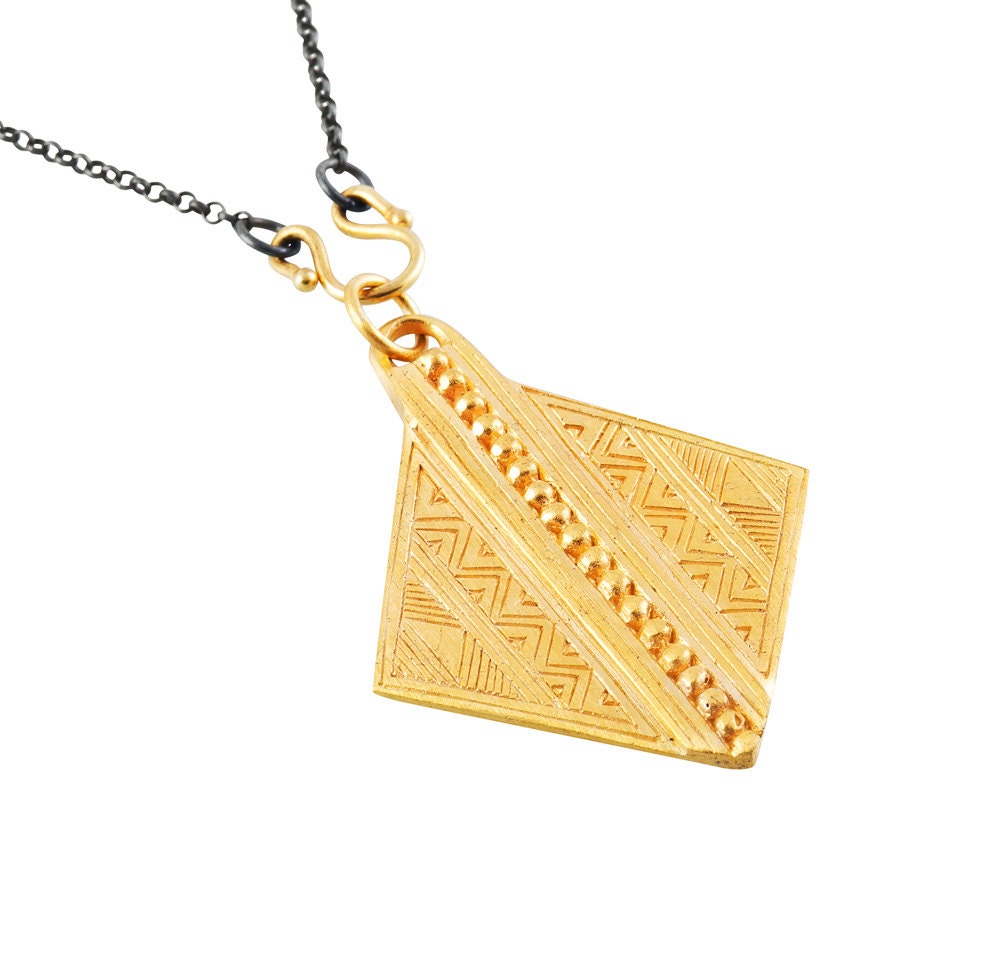 Golden Diamond Shaped Pendant