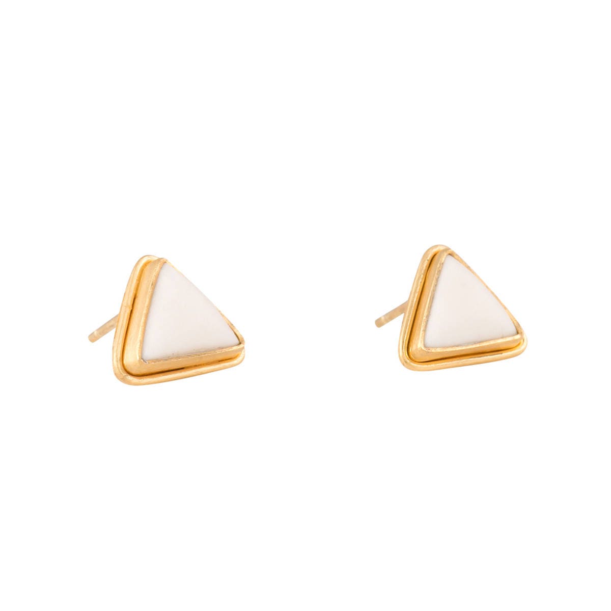 Mini Trinity Earrings Off White