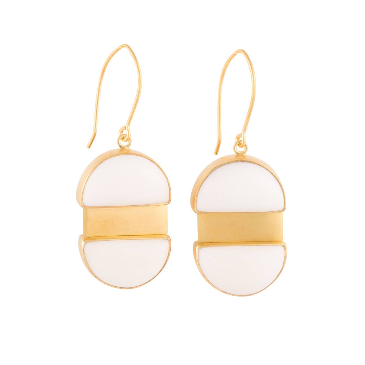 Day and Night Earrings Off White