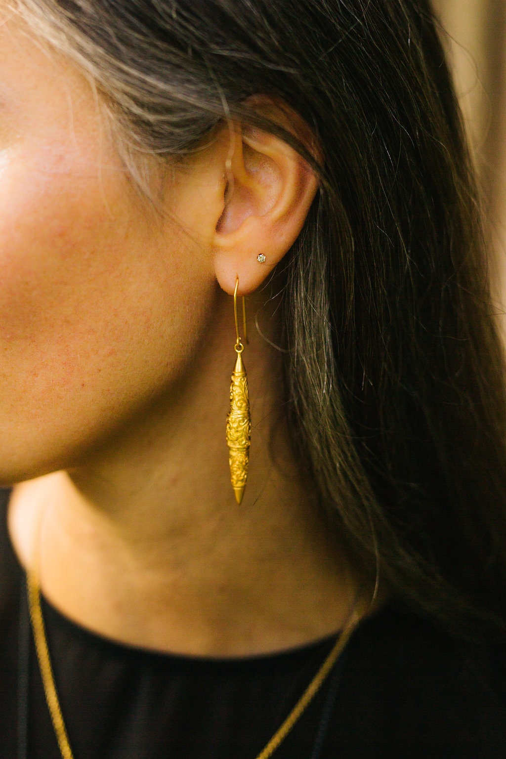 Golden Bullet Earrings