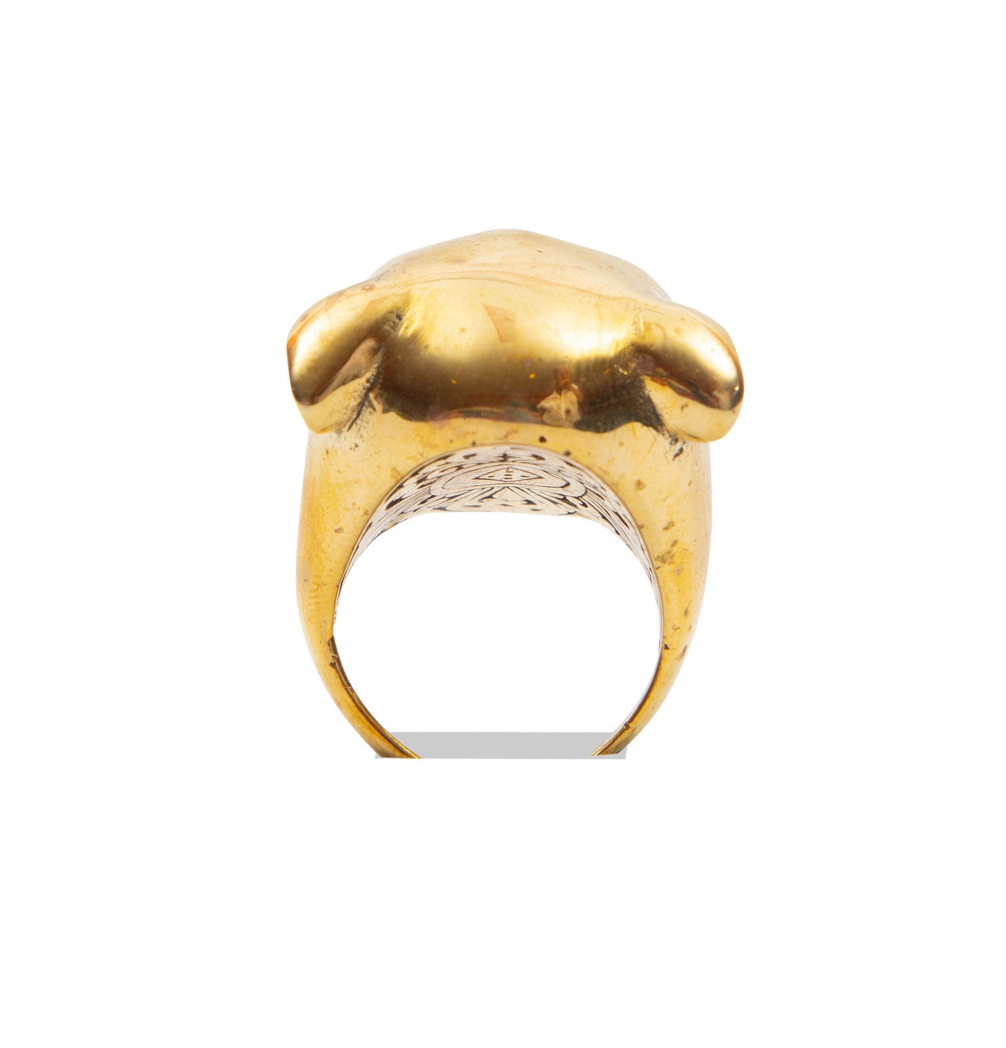 Large Plain Year of the Tiger Ring in Brass
