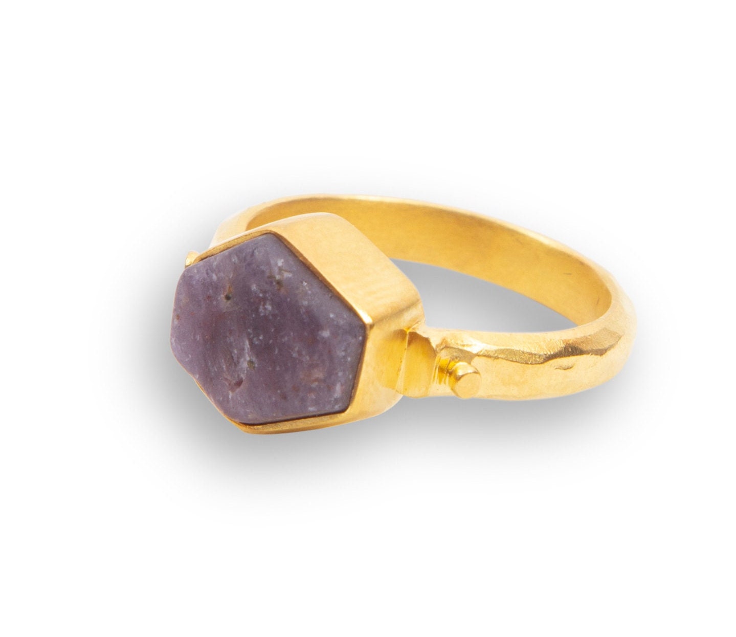 Ruby Hexagon Ruff NEW! Natural Ruby ring, hexagonal rough ruby ring, ruby ring