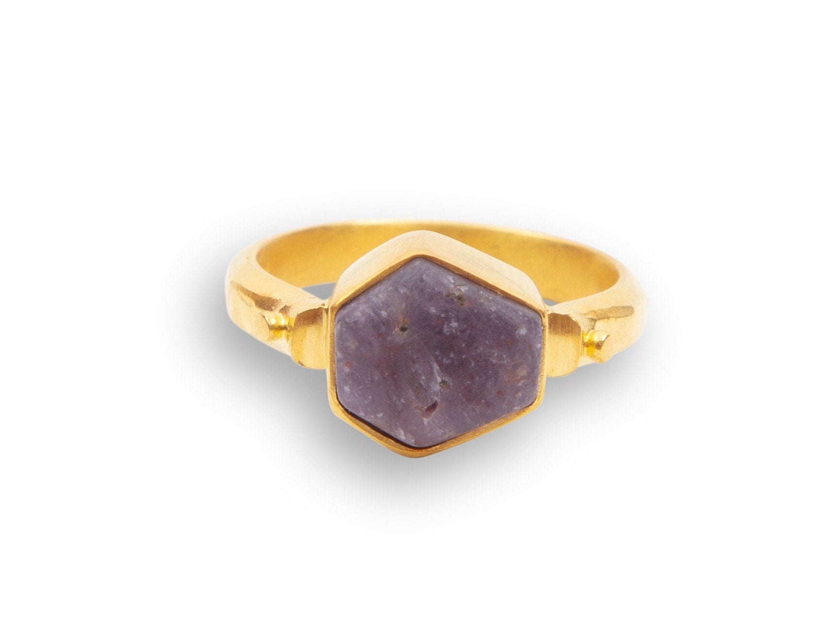 Ruby Hexagon Ruff NEW! Natural Ruby ring, hexagonal rough ruby ring, ruby ring