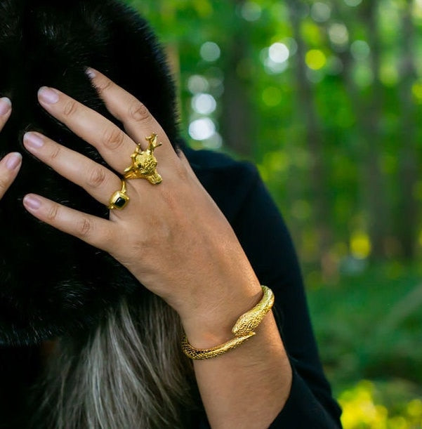 NEW! Year of the Snake bracelet, gold snake bracelet, gold snake cuff