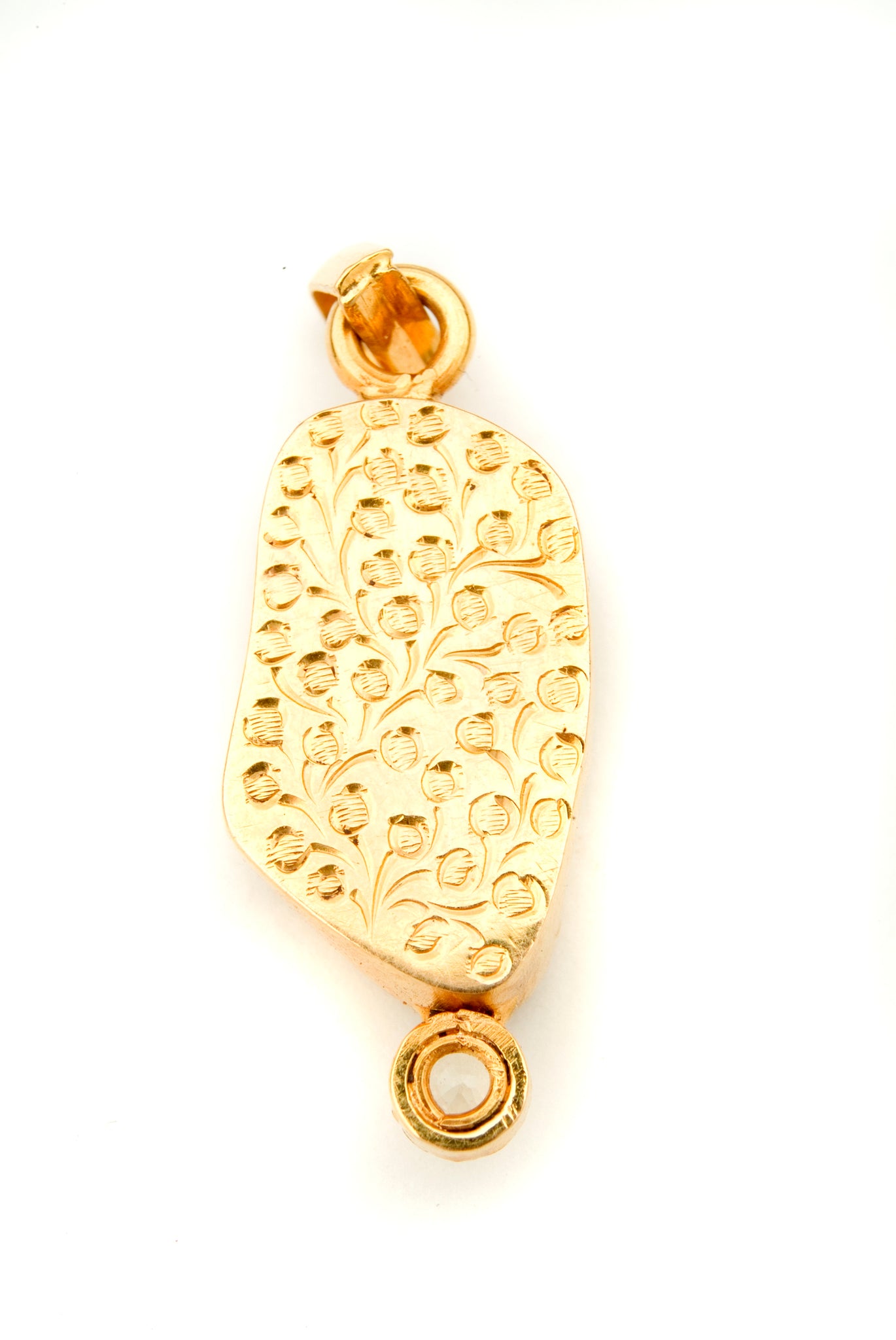 20k gold Bottle Stone and Yellow Sapphire Pendant